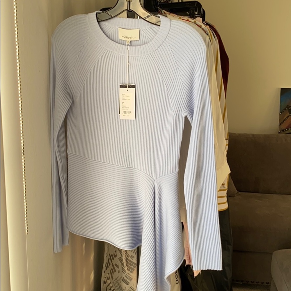 3.1 Phillip Lim Ribbed Pullover with Waist Tie